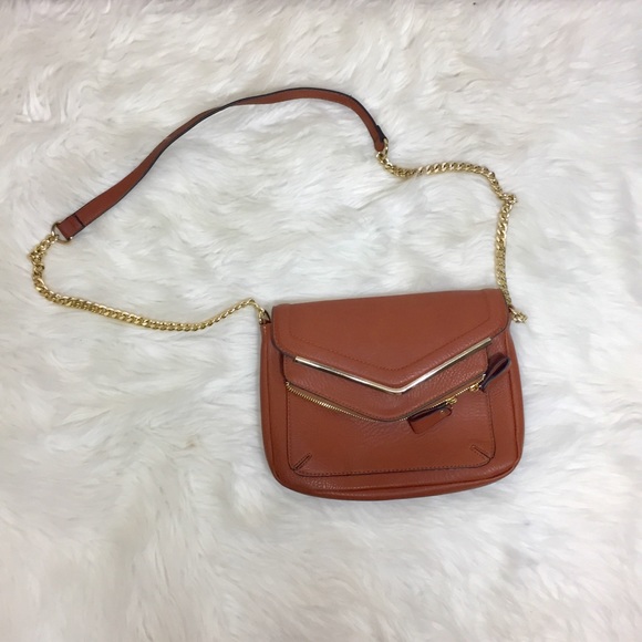 Madison West Handbags - Plain Brown Adjustable Crossbody Bag
